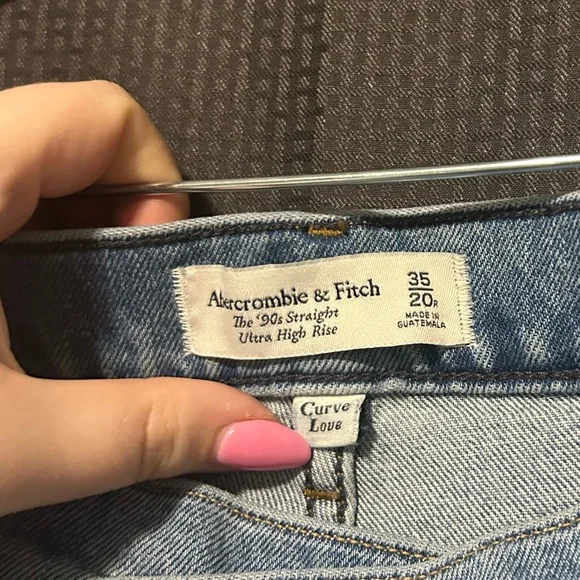 Abercrombie and Fitch Curve Love Ultra High Rise 90s Straight Jean Women’s Sz 20 - Picture 5 of 8